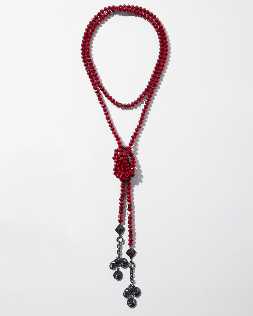 Red Lariat Necklace