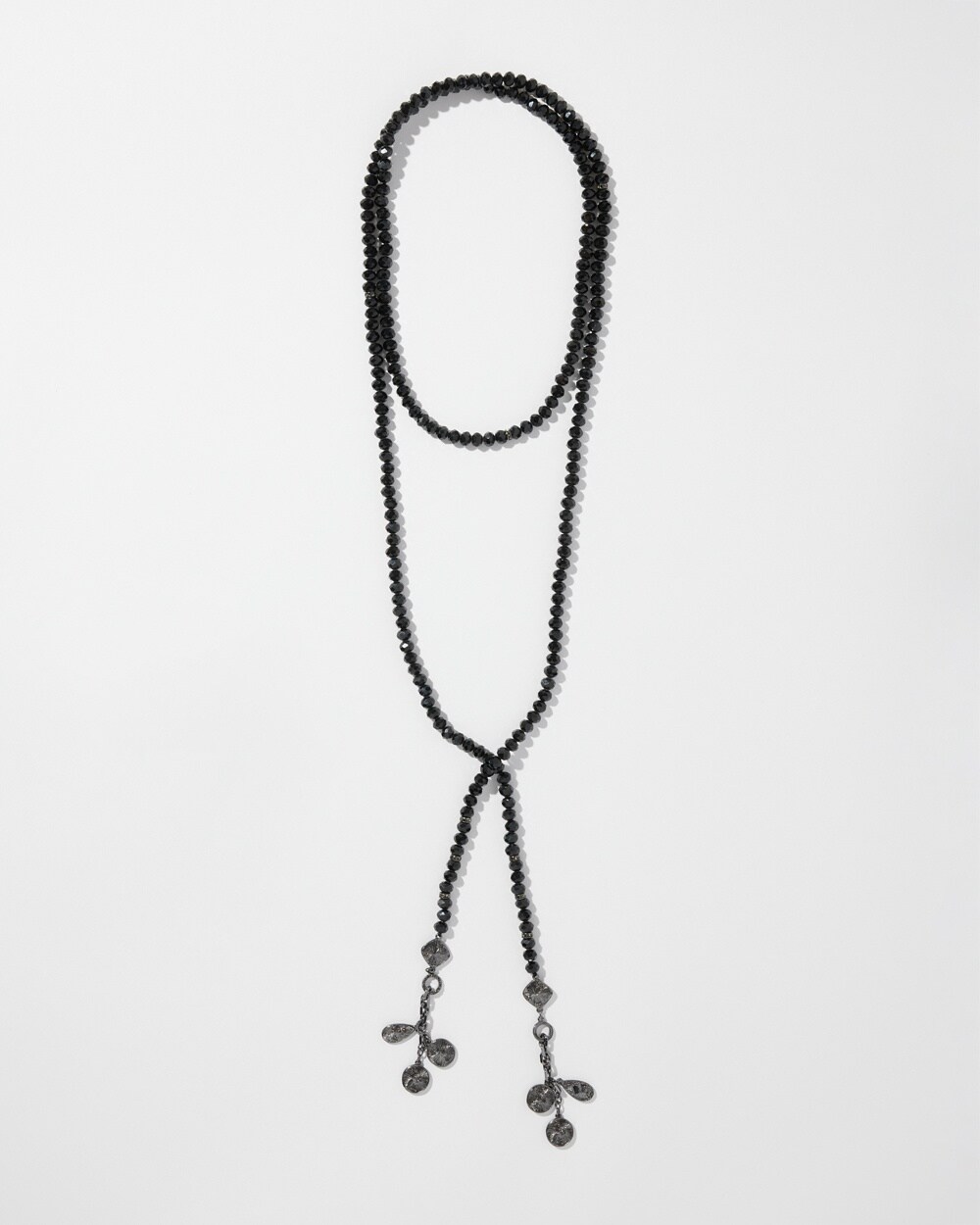 Black Lariat Necklace