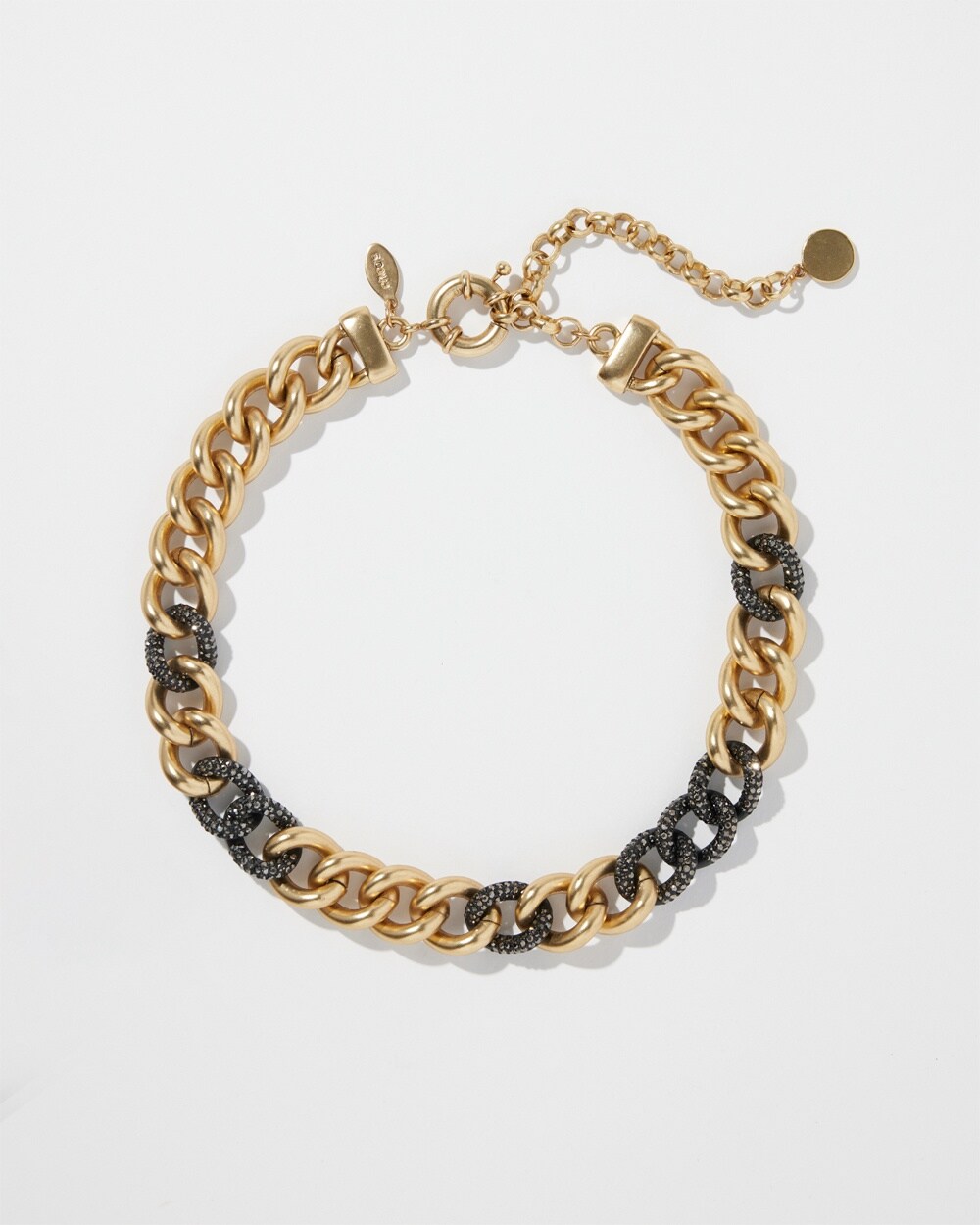 Gold Tone Pav\u00E9 Collar Necklace