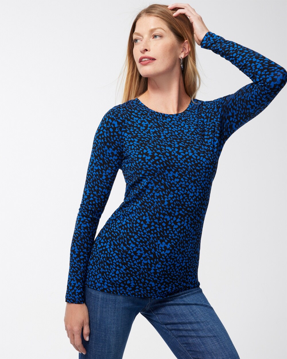 Touch of Cool Blue Dot Layering Tee
