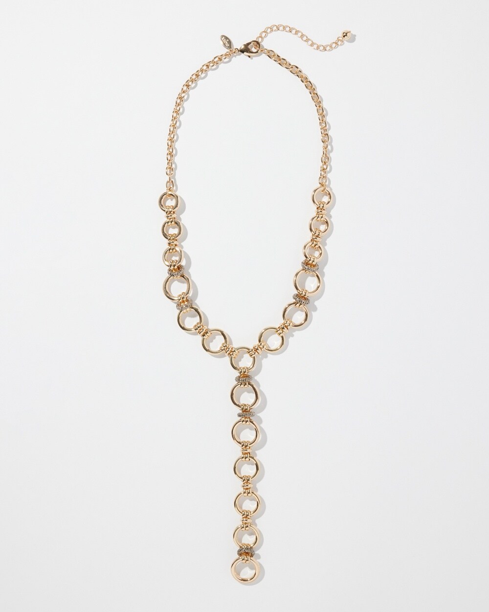 Gold Tone Links Y-necklace