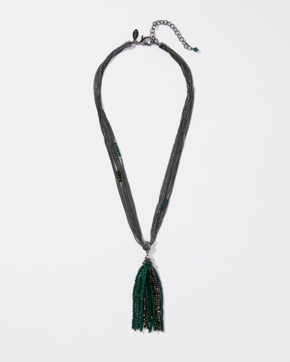 Green Tassel Necklace