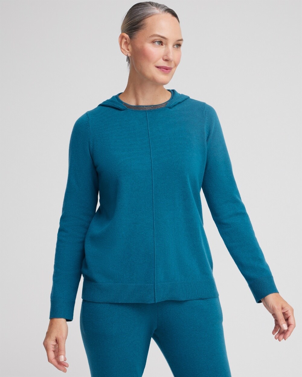 Zenergy Luxe&#174; Cashmere Blend Hooded Sweater
