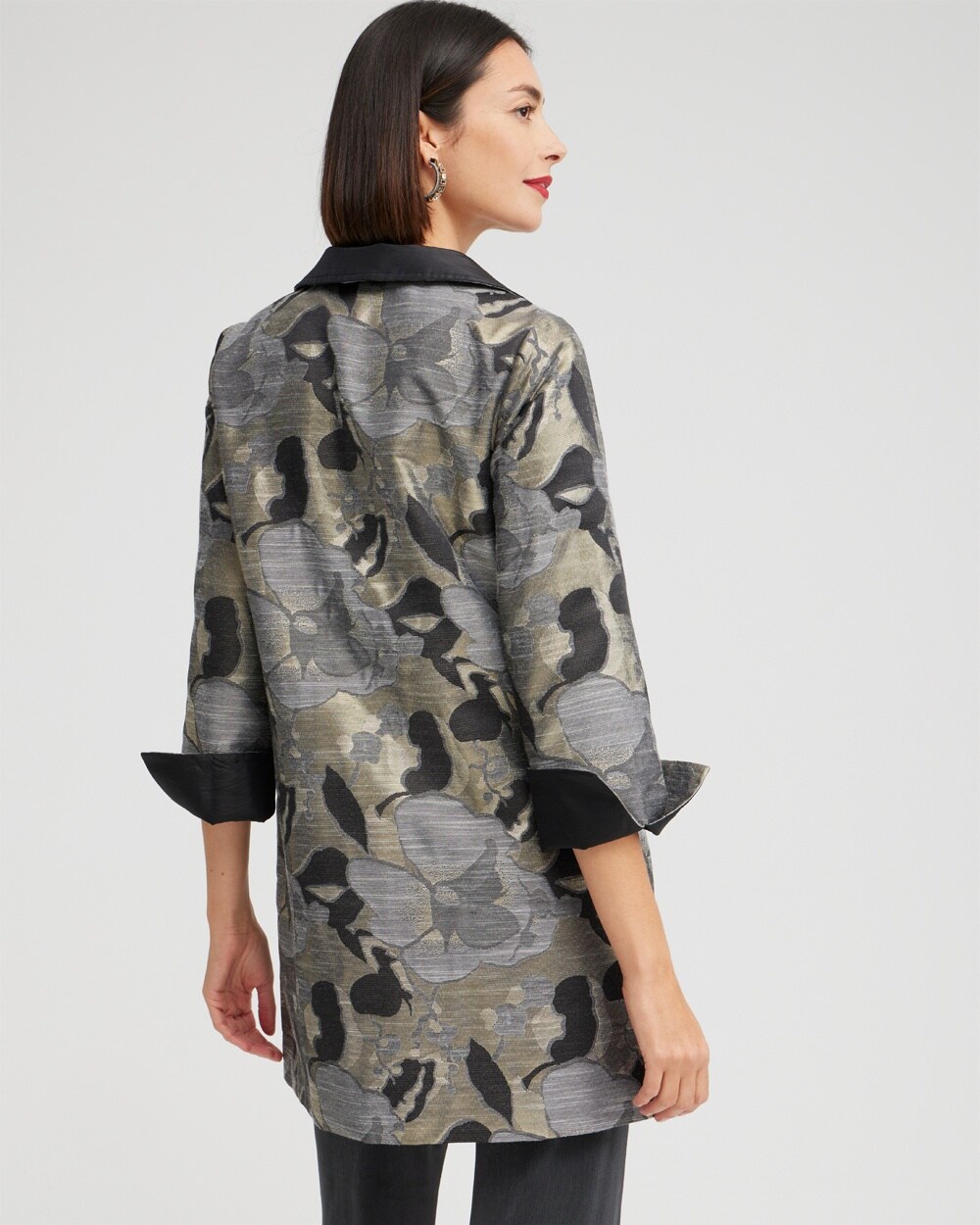 Travelers Collection Floral Jacquard Jacket