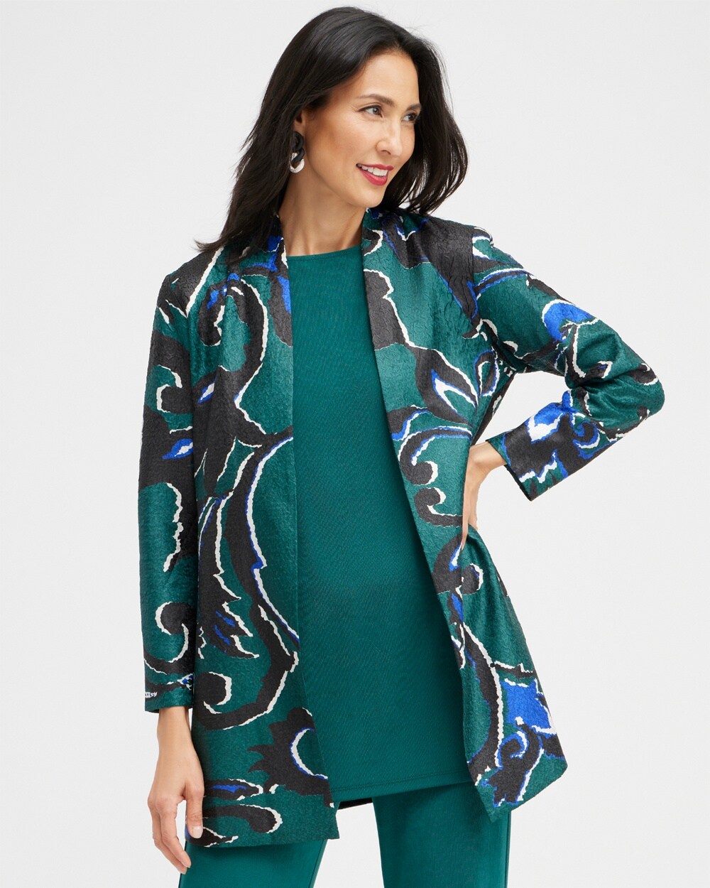 Travelers Collection Floral Crushed Jacket