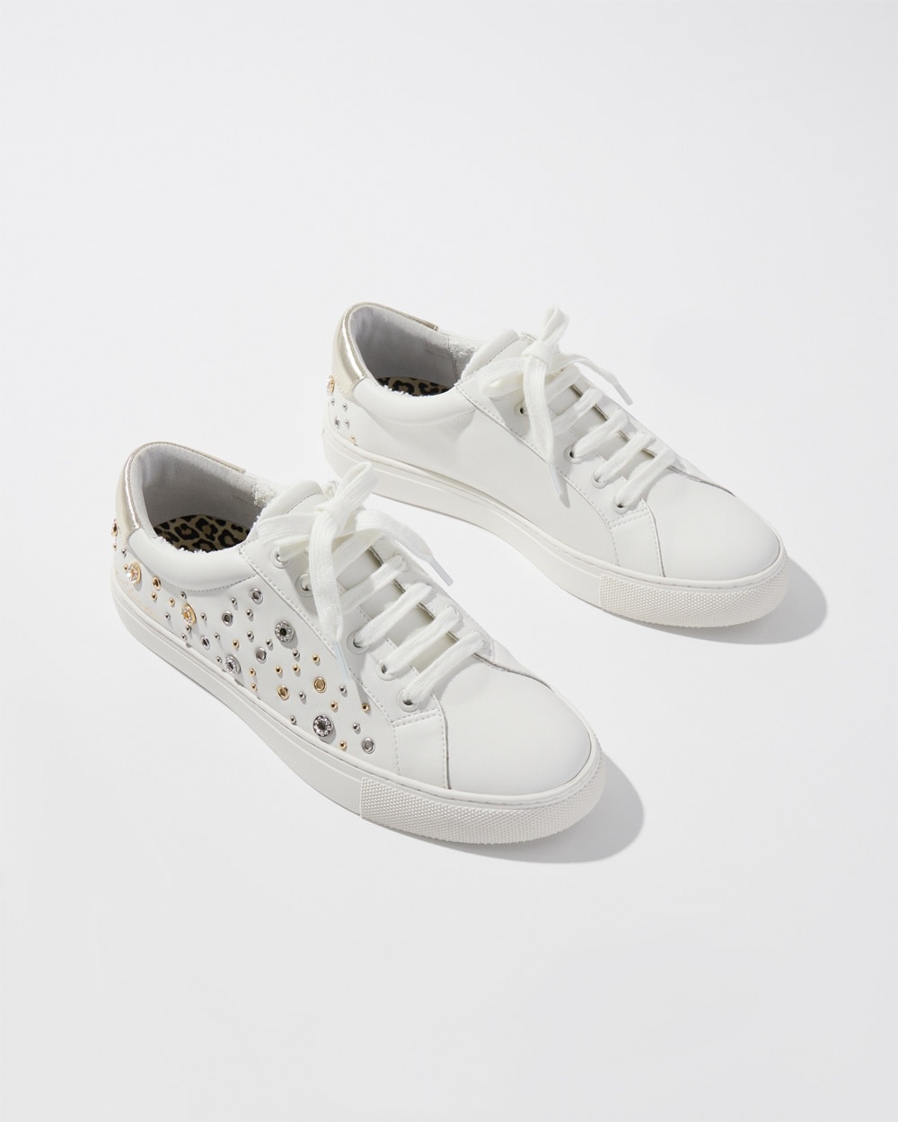 Leather Studded Sneakers