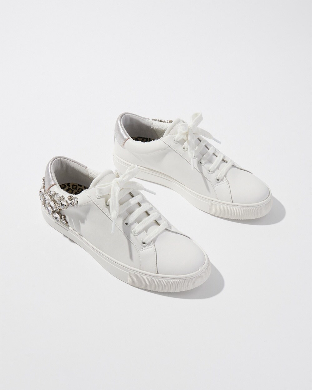 Leather Embellished Sneakers