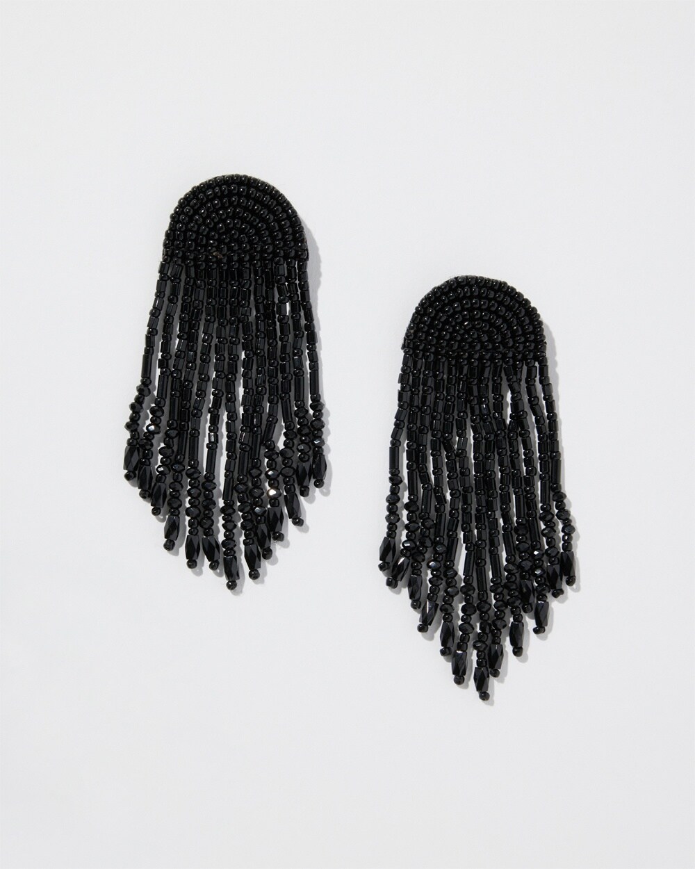 Black Fringe Earrings