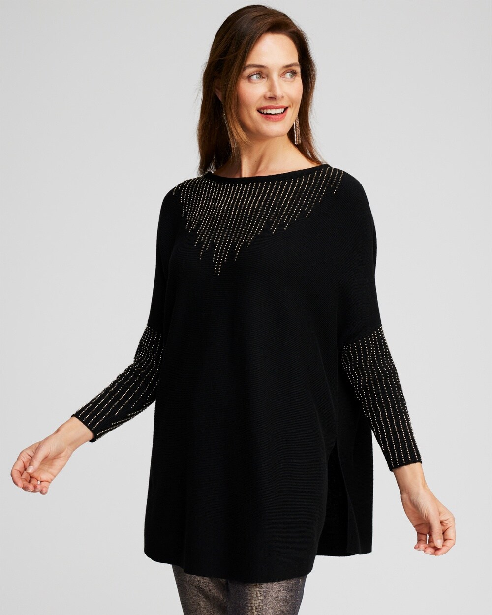 Cashmere Blend Sweater Poncho