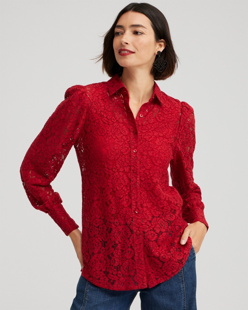Red Lace Shirt