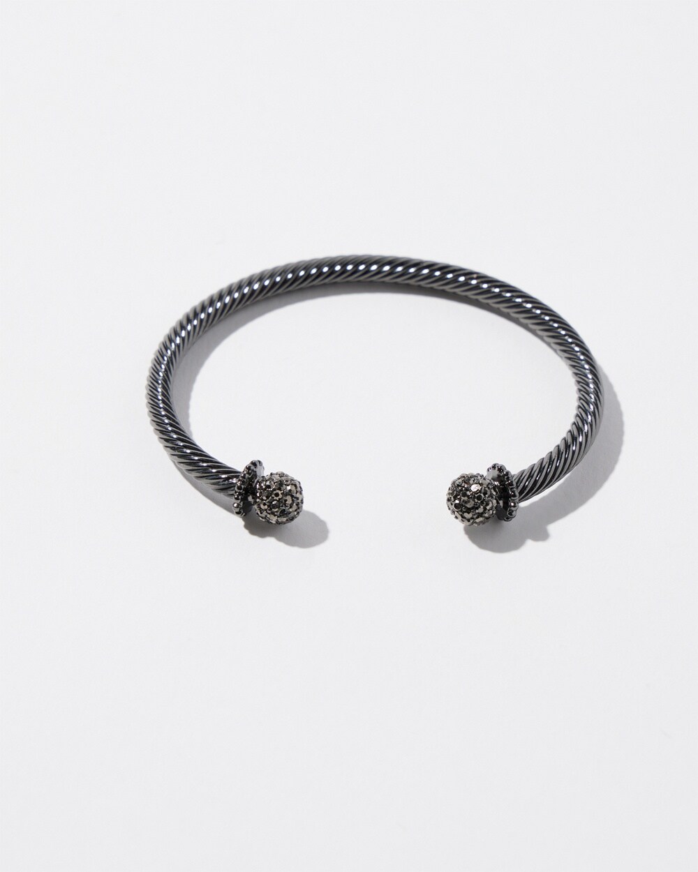 Hematite Tone Cuff Bracelet