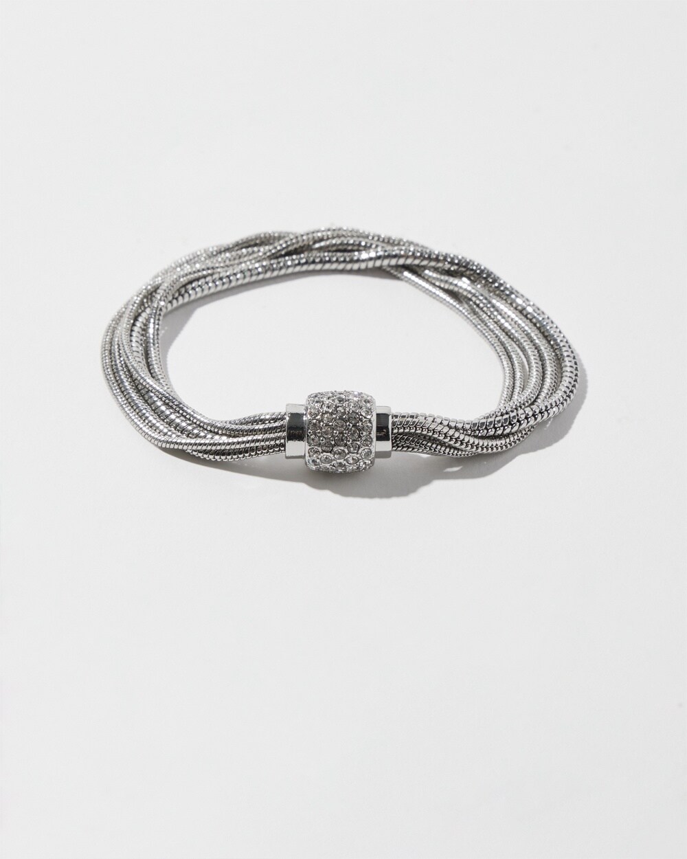 Silver Tone Magnetic Bracelet