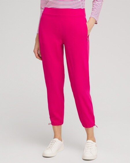 Shop Chico's Upf Sun Protection Bungee Cropped Pants In Magenta Rose Size 18 |  Zenergy Activewear