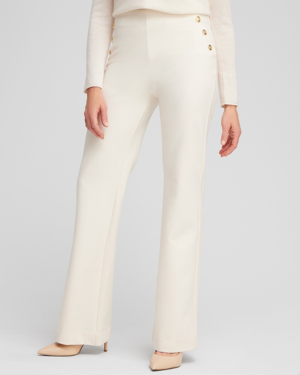 Petite Hailey Flare Pants White – Crown Forever