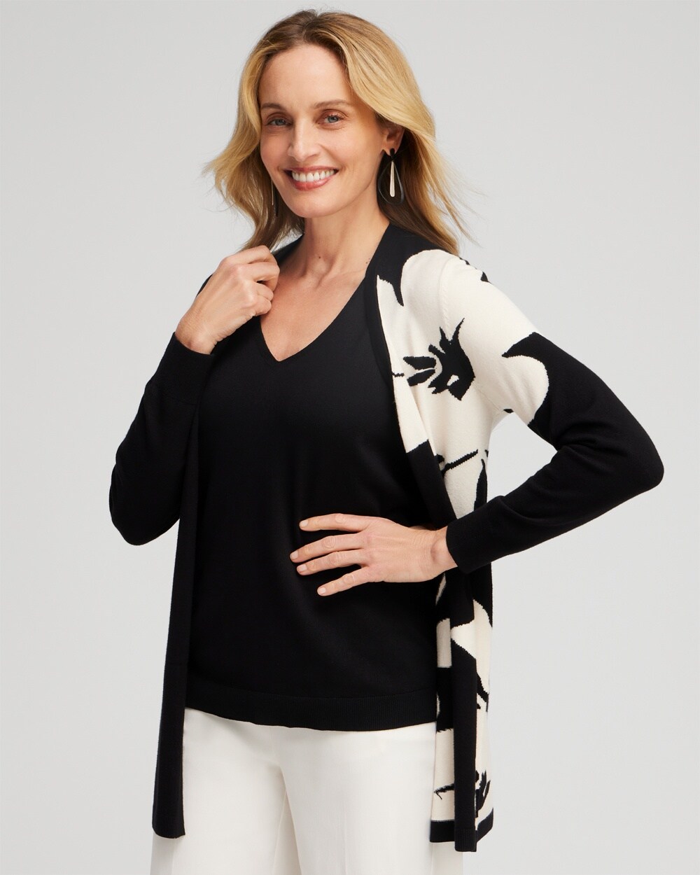 Spun Rayon Floral Cardigan video preview image, click to start video