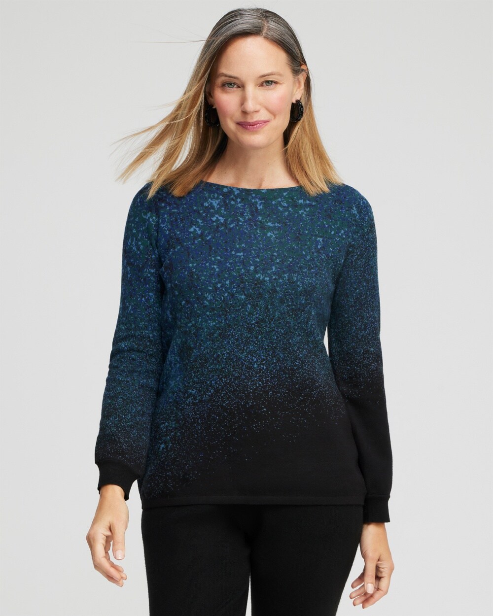 Zenergy Luxe&#174; Cashmere Blend Ombre Pullover
