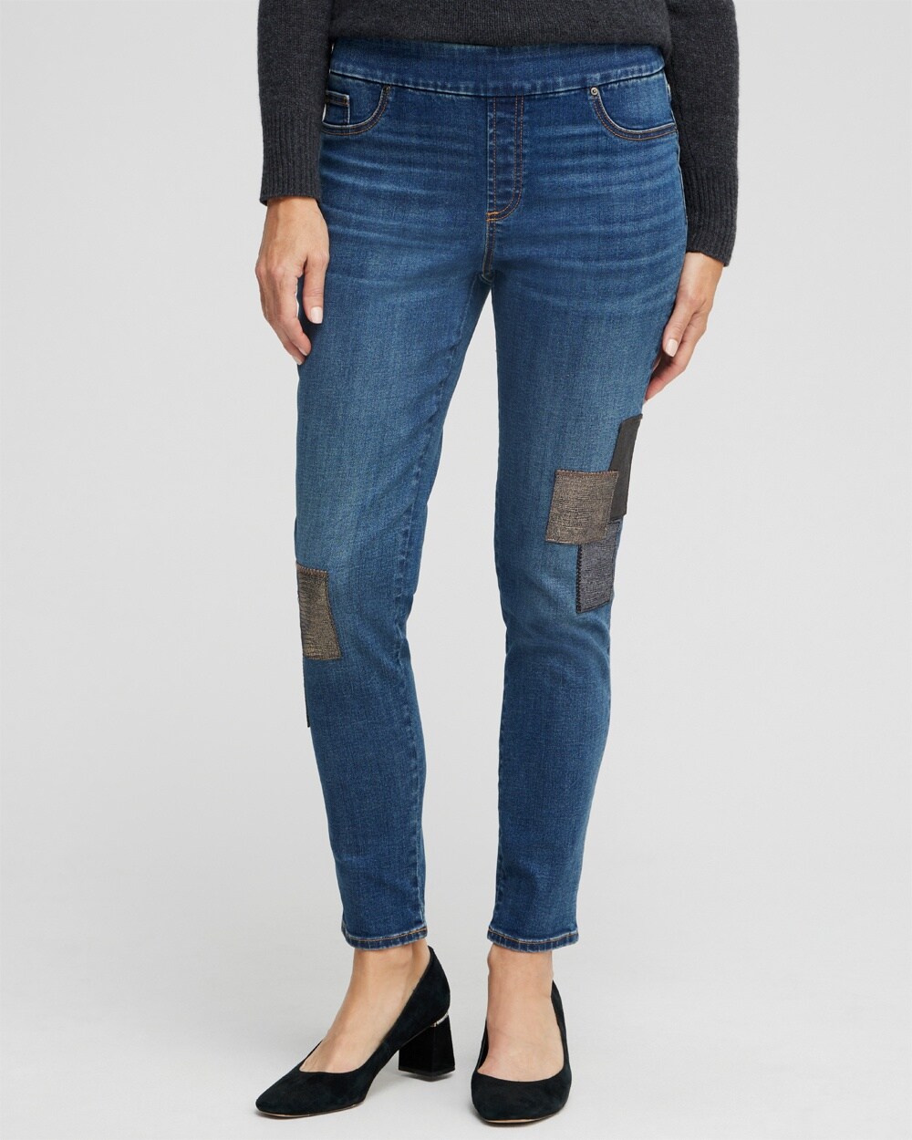 Patchwork Pull-On Jeggings