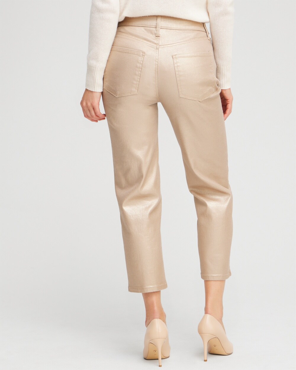 Coated High Rise Straight Crops - Chico's
