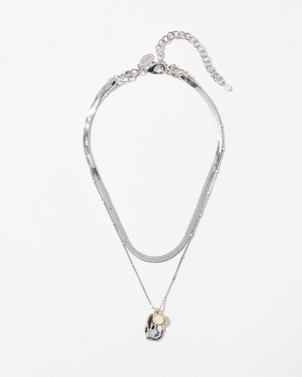 Silver Tone Convertible Necklace