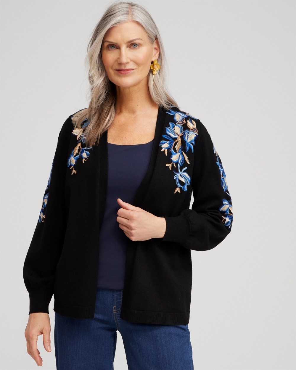 Floral Embroidered Cardigan