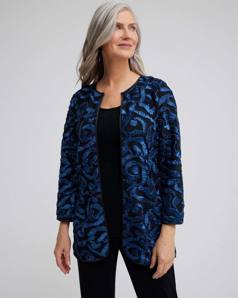 Travelers Collection Embroidered Jacket - Chico's