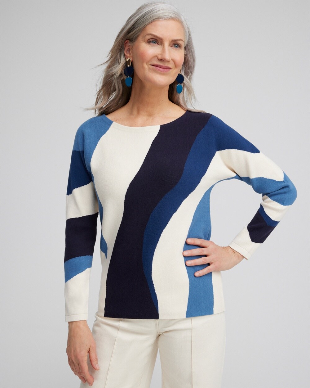 Colorblock Dolman Pullover Sweater