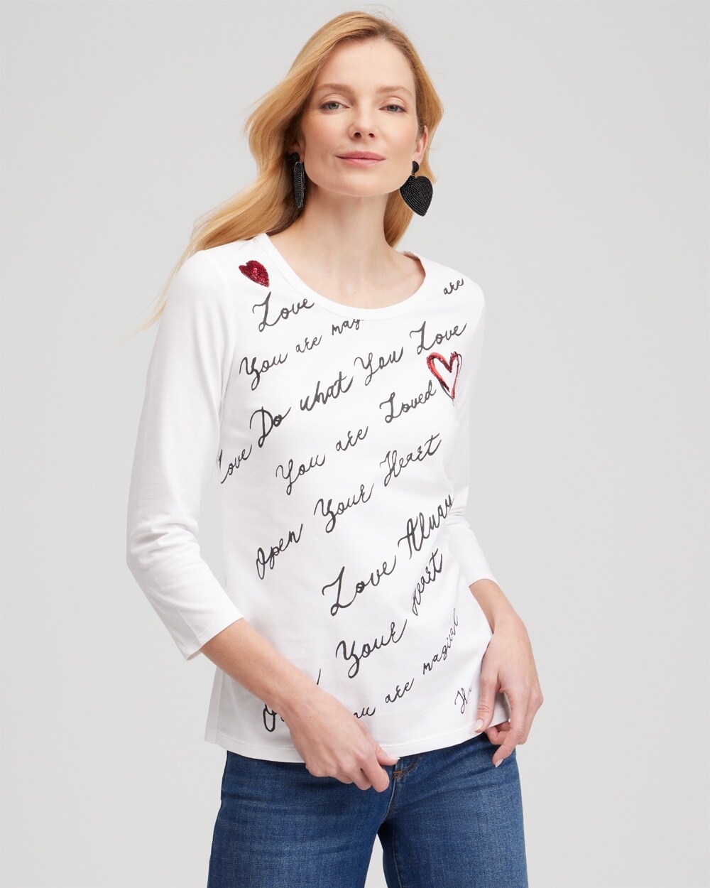 Embroidered Love Note Tee