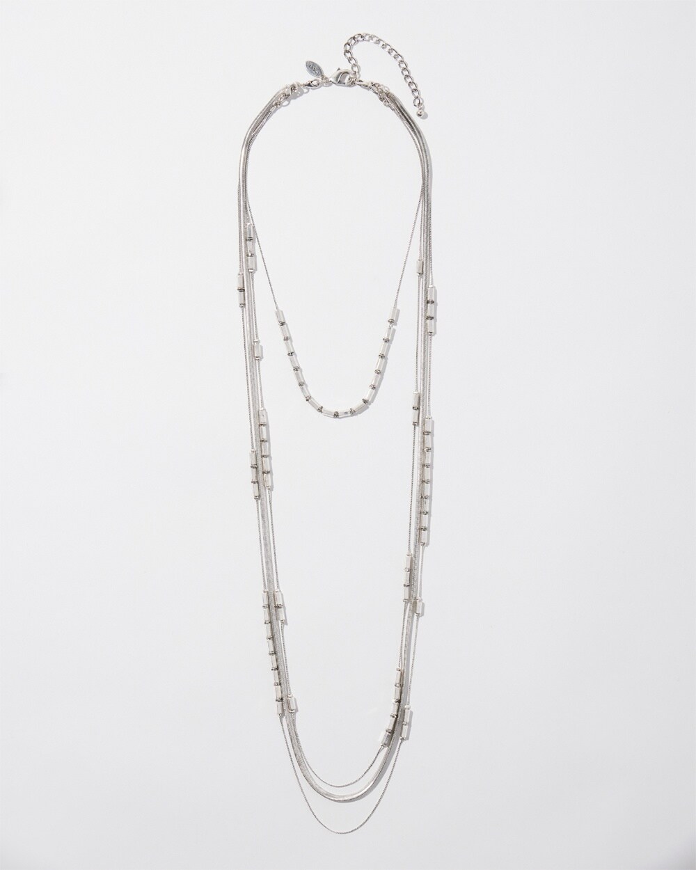 Convertible Silver Tone Layered Necklace