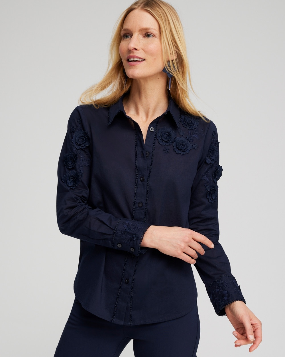 Floral Applique Blouse