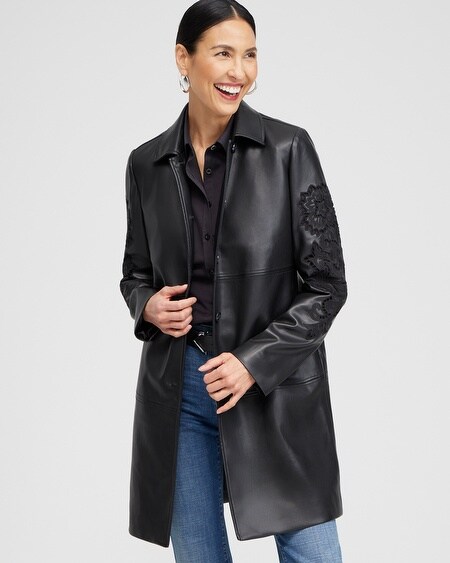 Women's Petite Leather & Faux Leather Jackets - Chico's