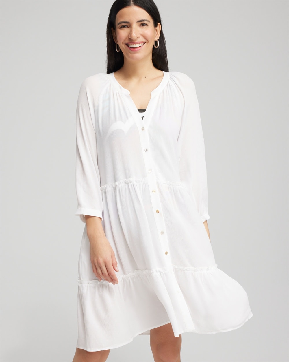 Button Front Swim Coverup