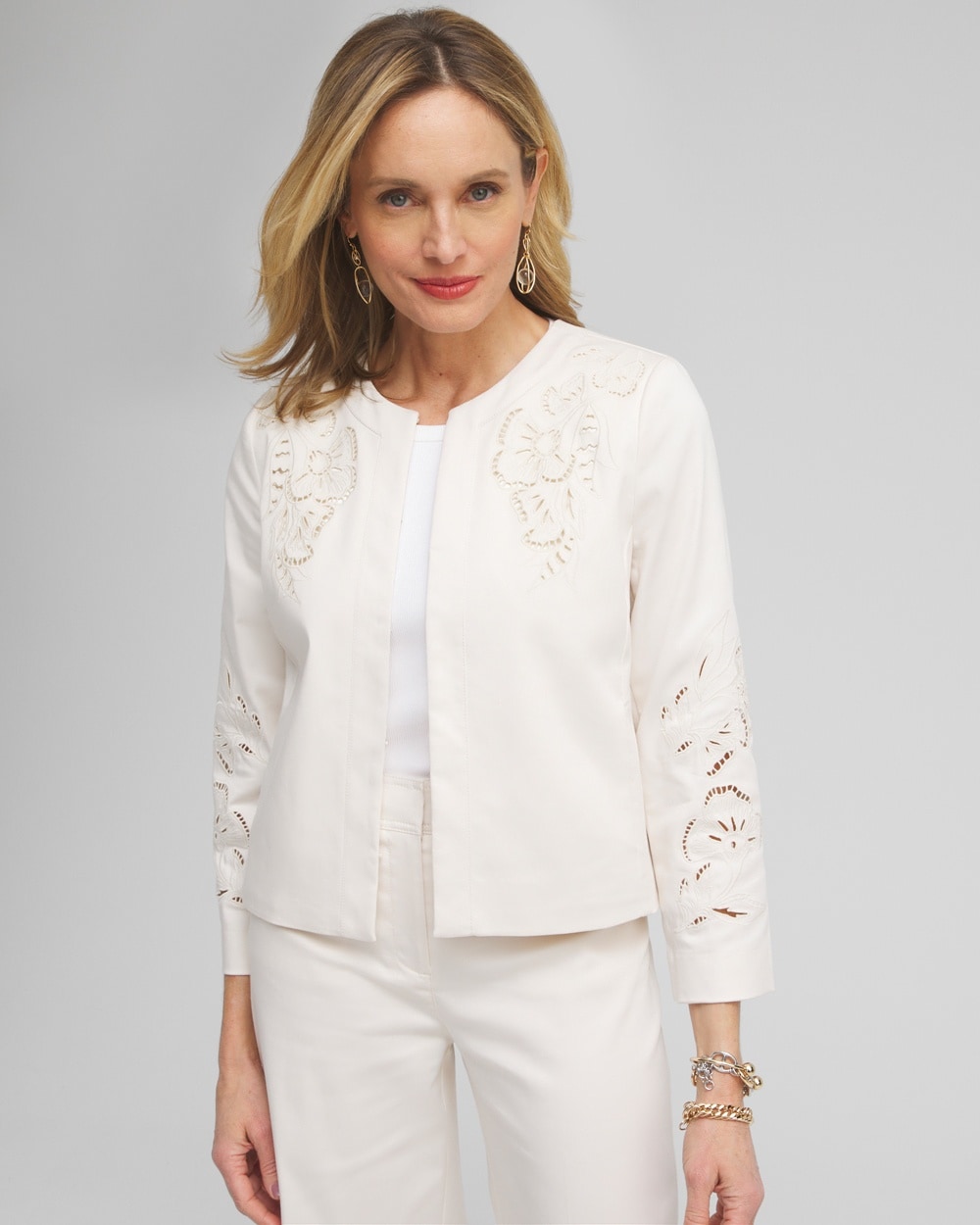 Floral Cutwork Jacket