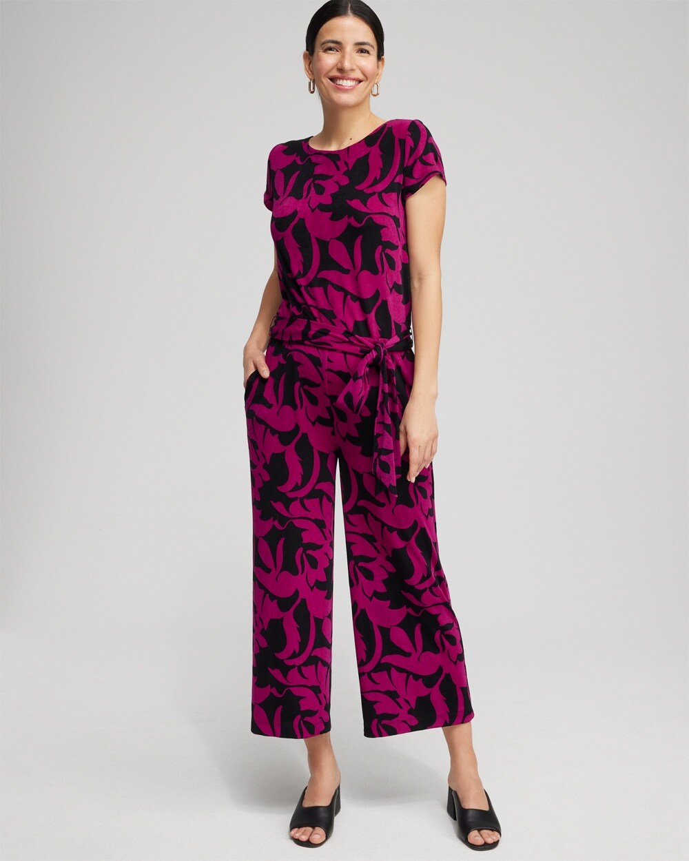 Petite Travelers™ Belted Jumpsuit - Chico's