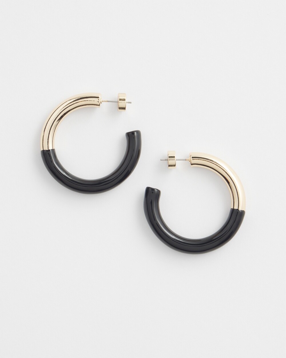 Gold Tone Dipped Hoops