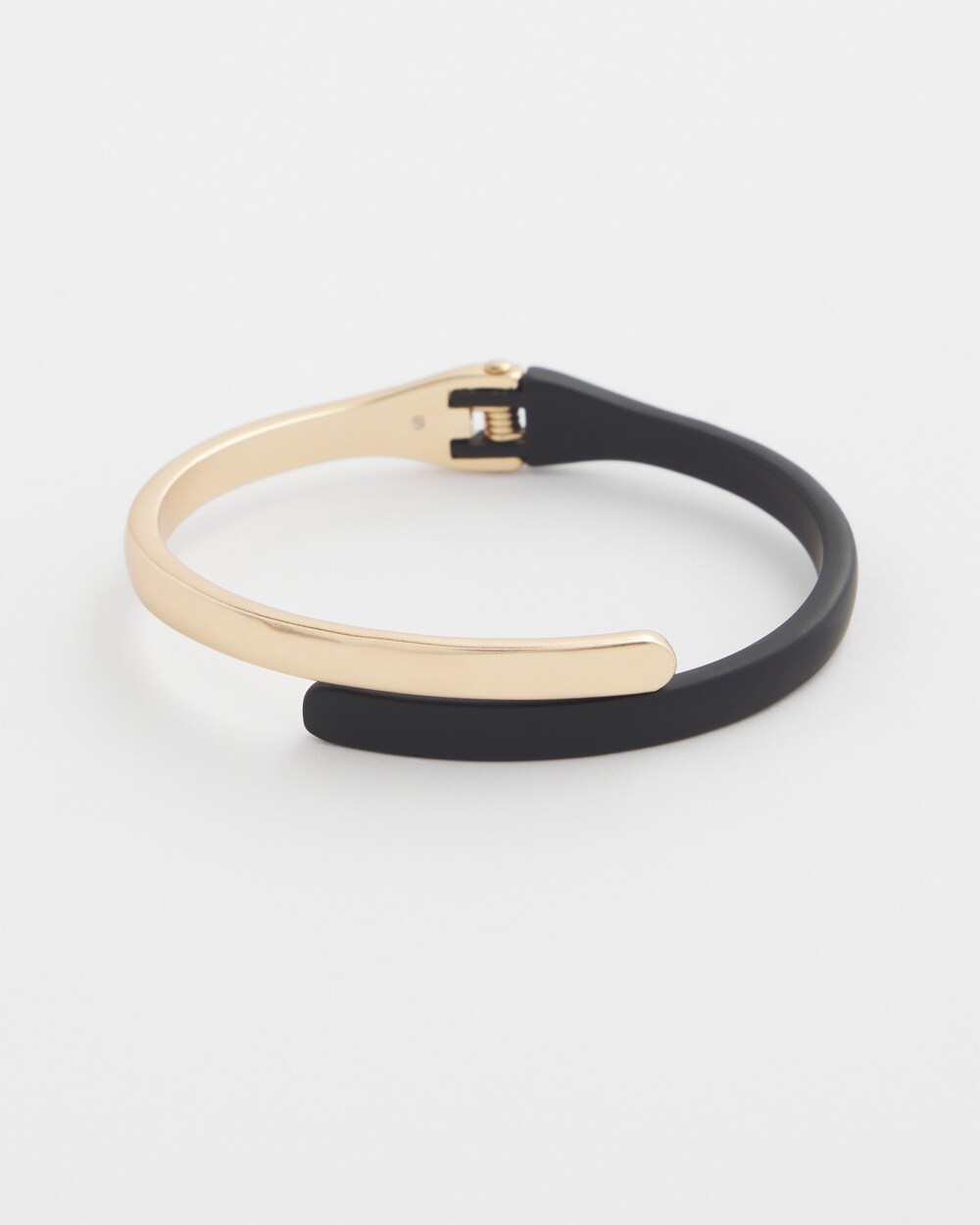 Black Matte Hinge Cuff Bracelet