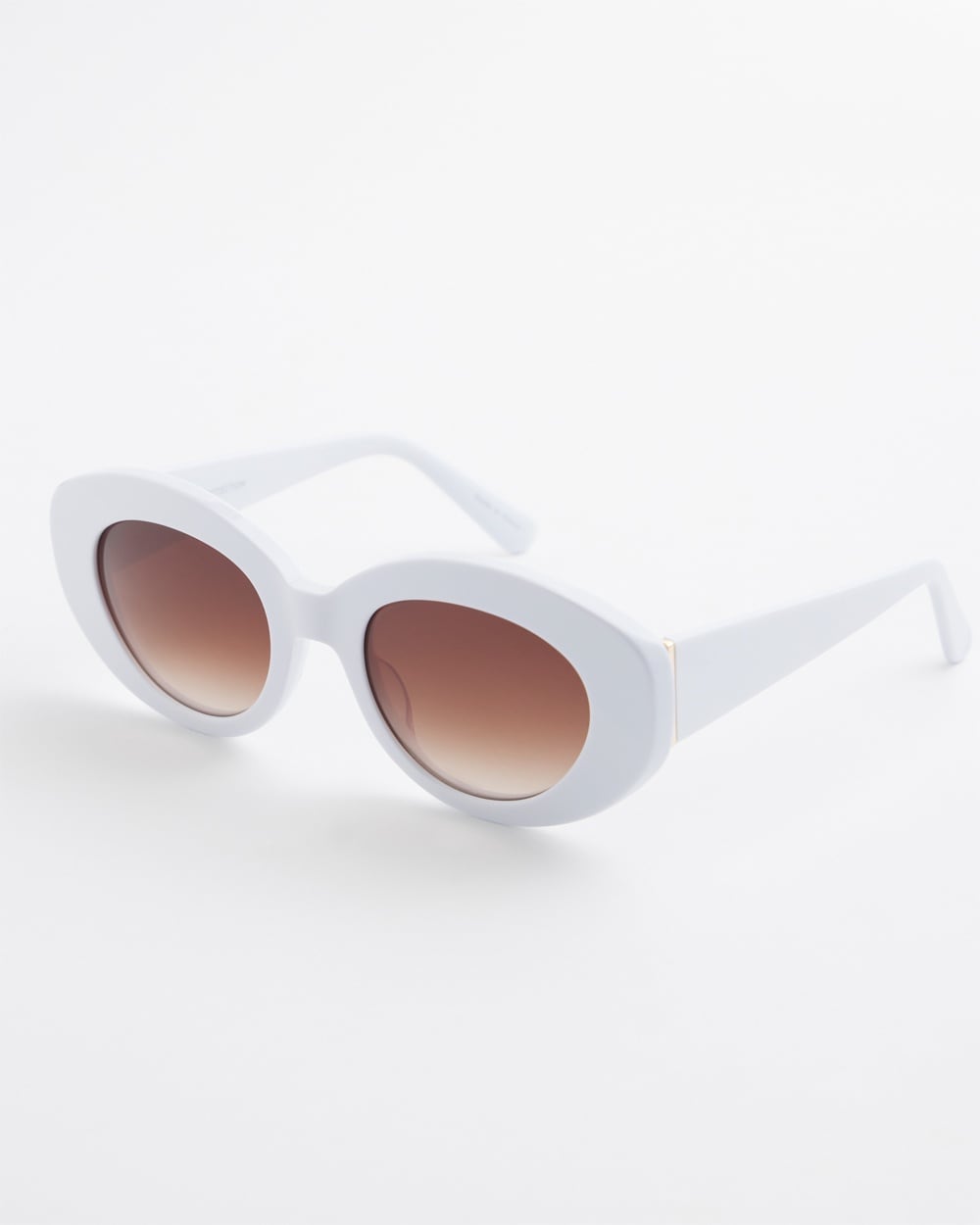 White Oval Sunglasses