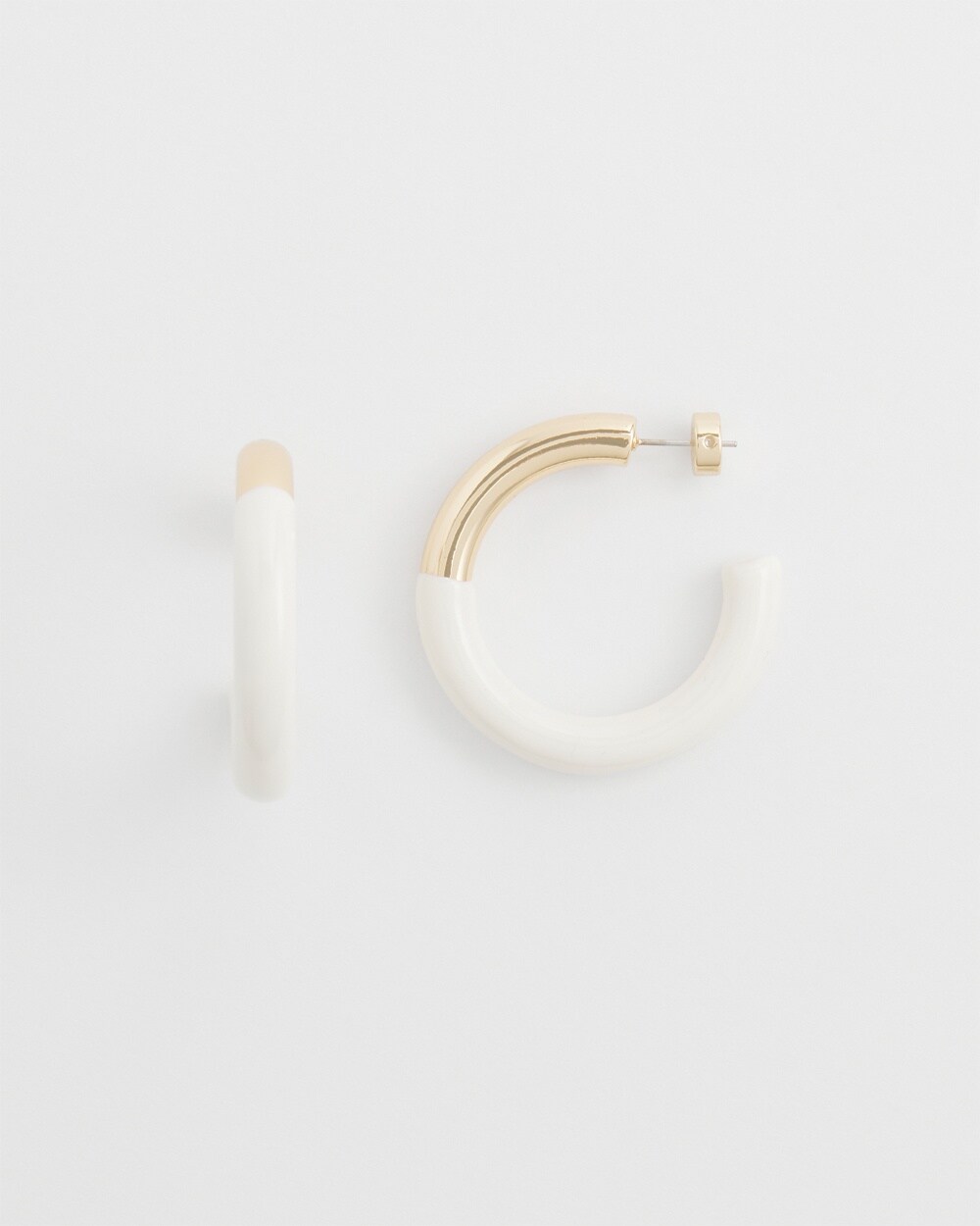 No Droop&#8482; White Dipped Hoops