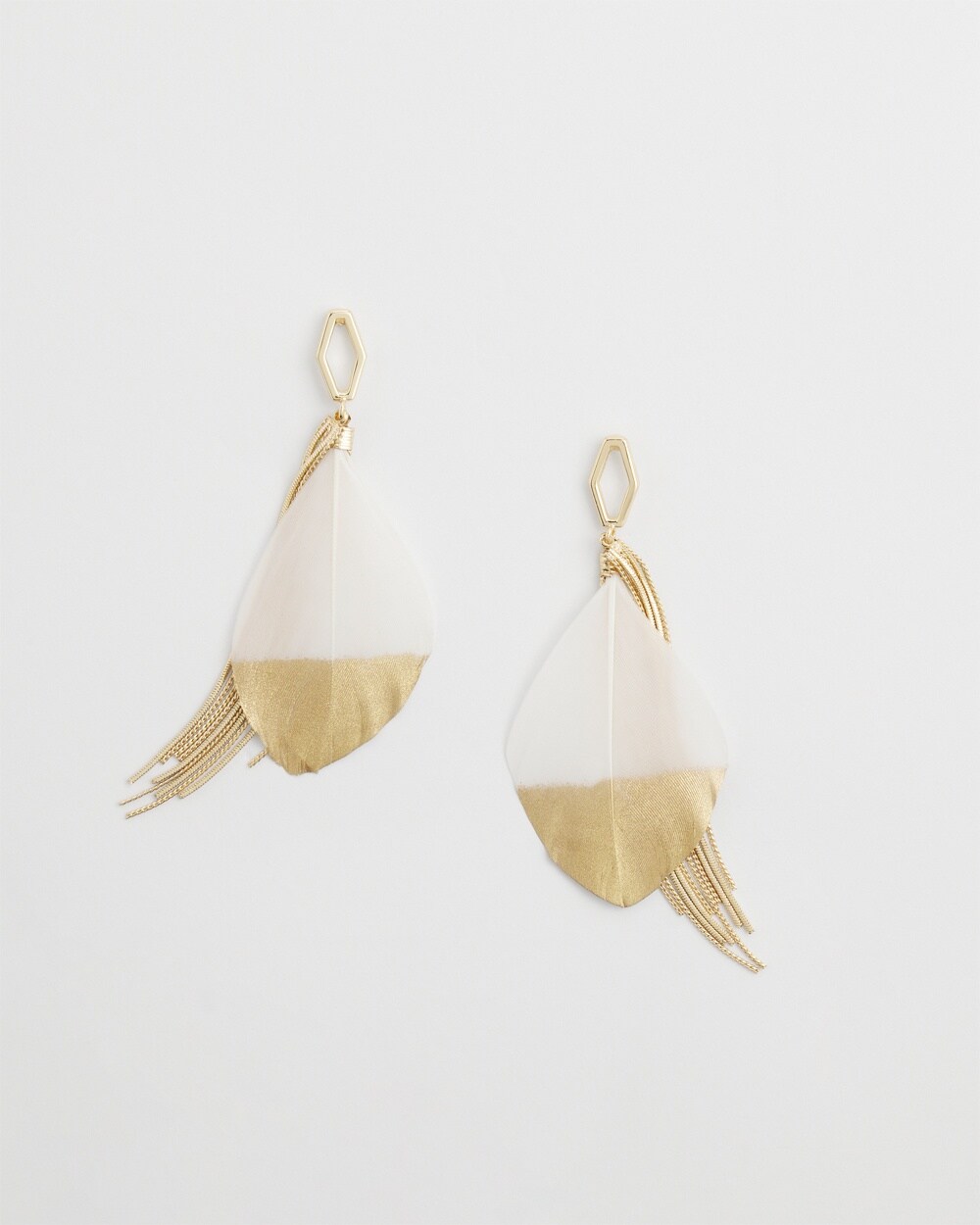 Shop Chico's No Droop White Fringe Earrings |