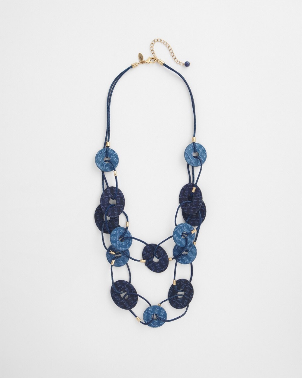 Chico's Denim Multistrand Necklace |  In Navy Blue