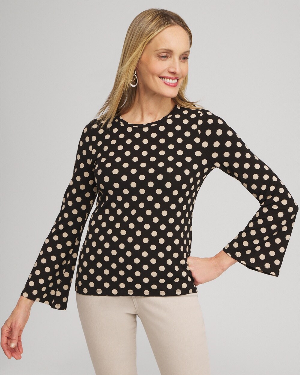 Touch of Cool™ Polka Dot Flare Tee