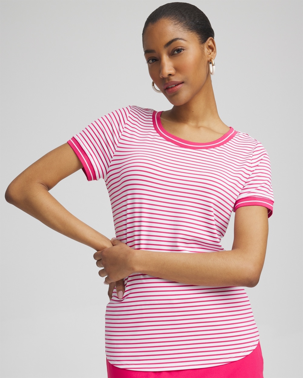 Zenergy&#174; UPF Knit Stripe Tee