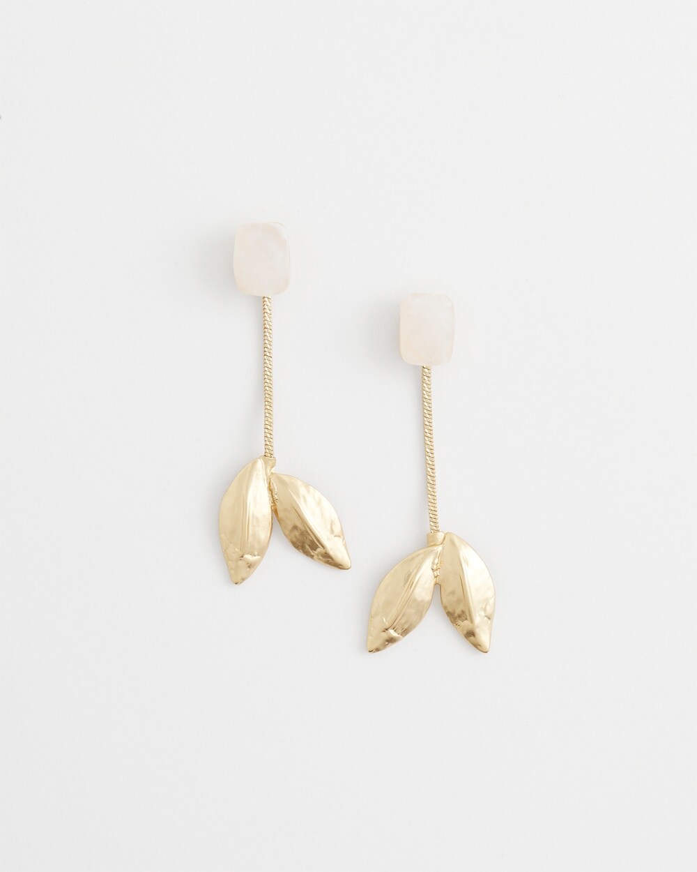 Shop Chico's Leaf Drop Earrings |  In Gold