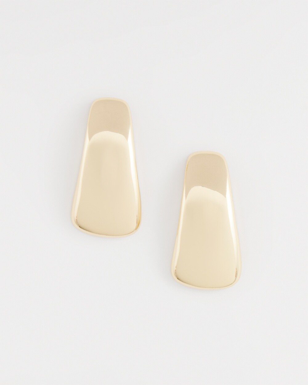 Curved Gold Tone Earrings