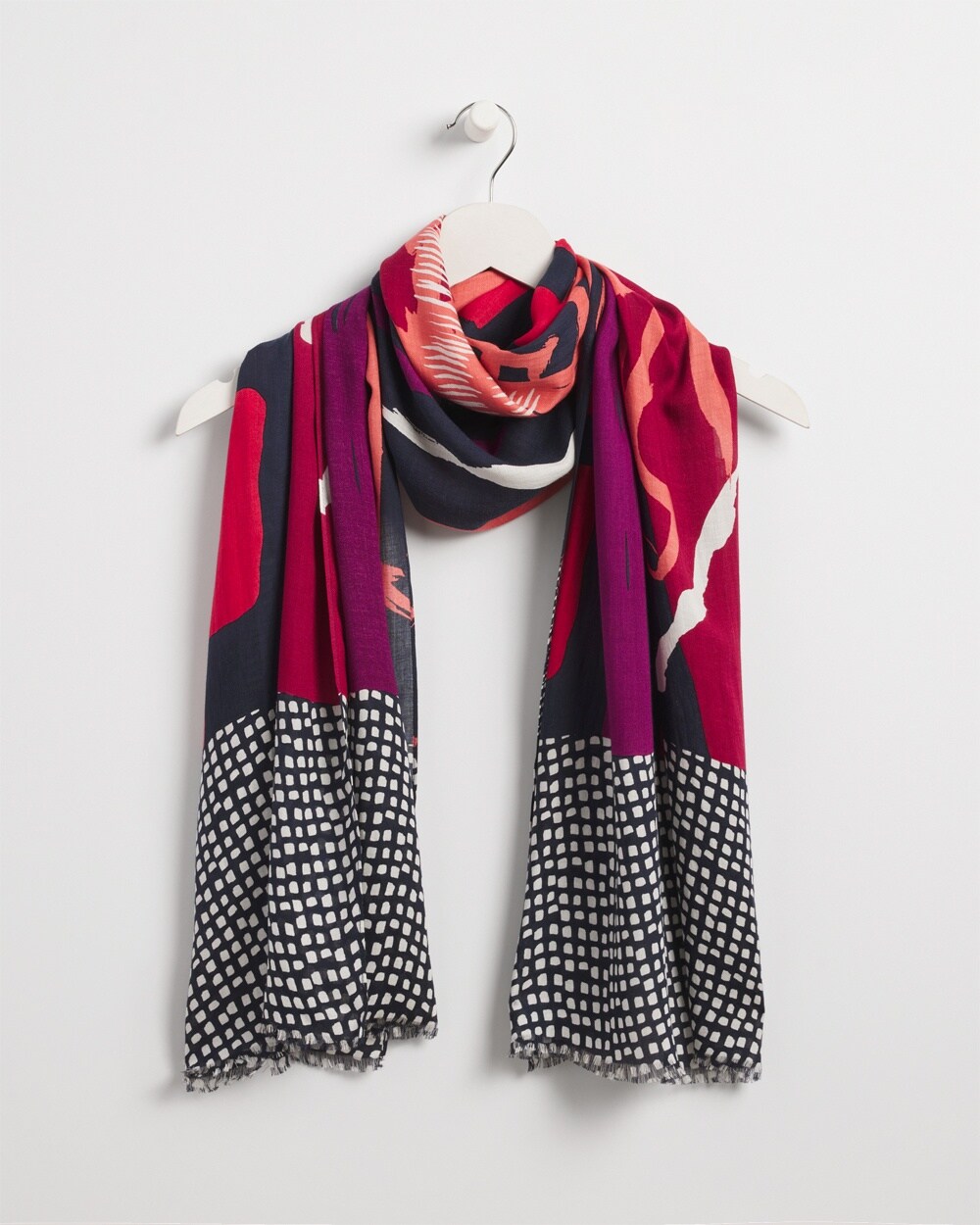 Abstract Print Oblong Scarf