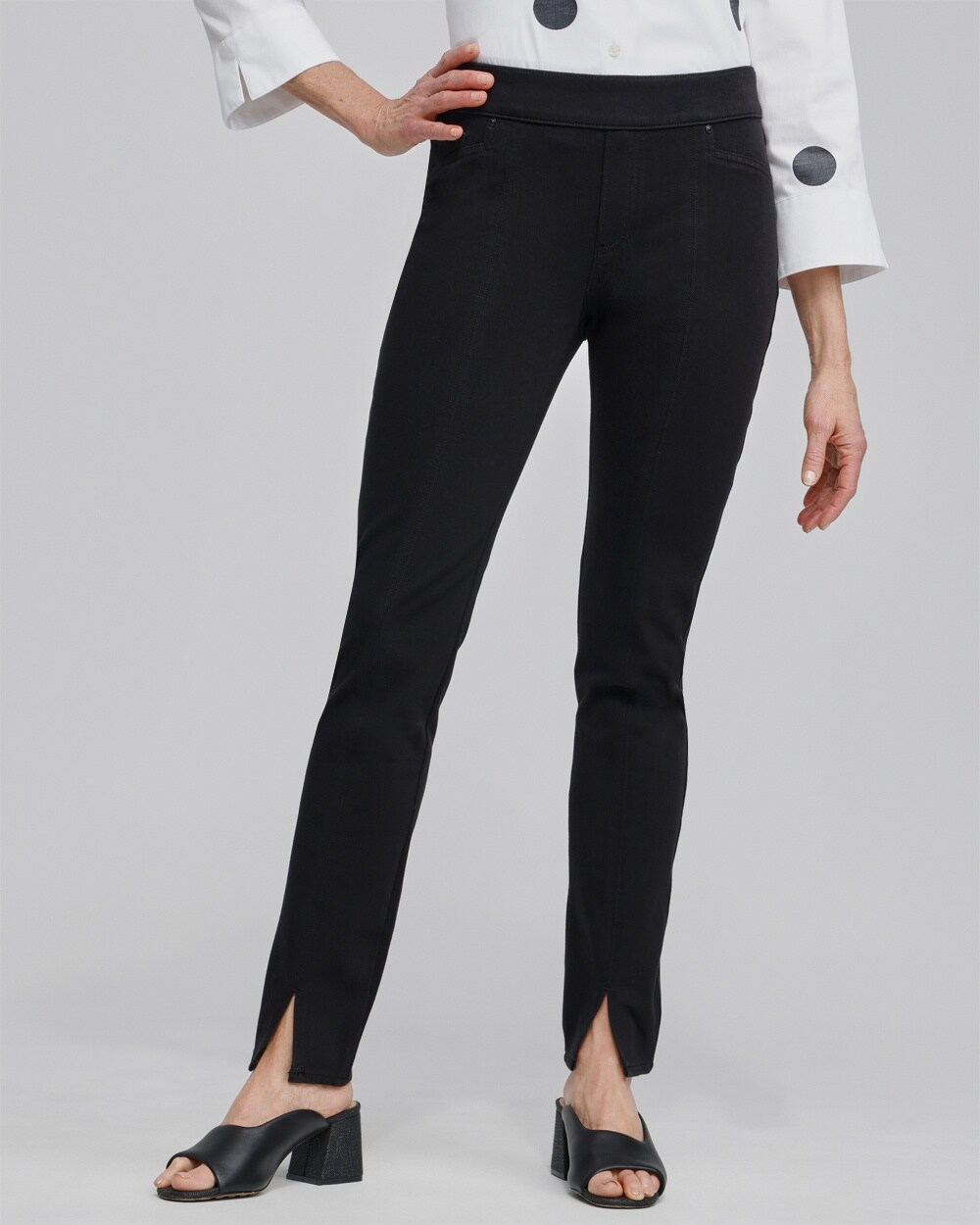 Travelers Collection Petite Side-Slit Crepe Pants - Chico's