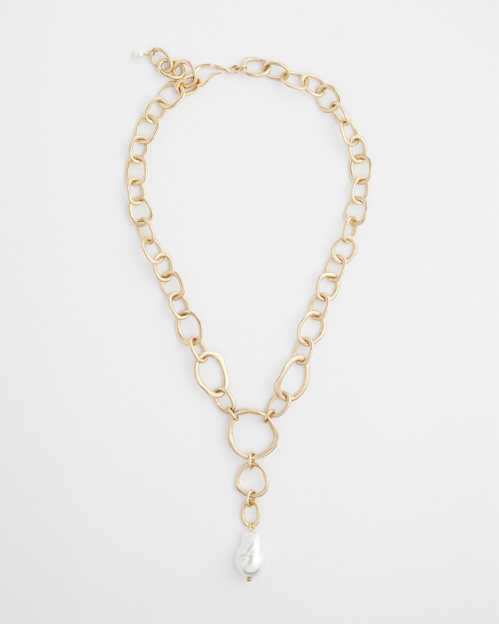 Faux Pearl Adjustable Necklace