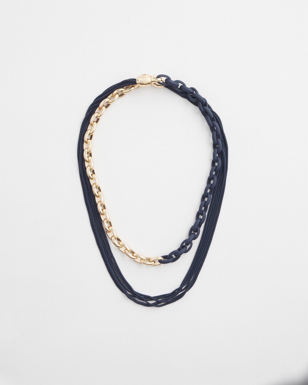 MagneticMix&#8482; Navy Multistrand Necklace