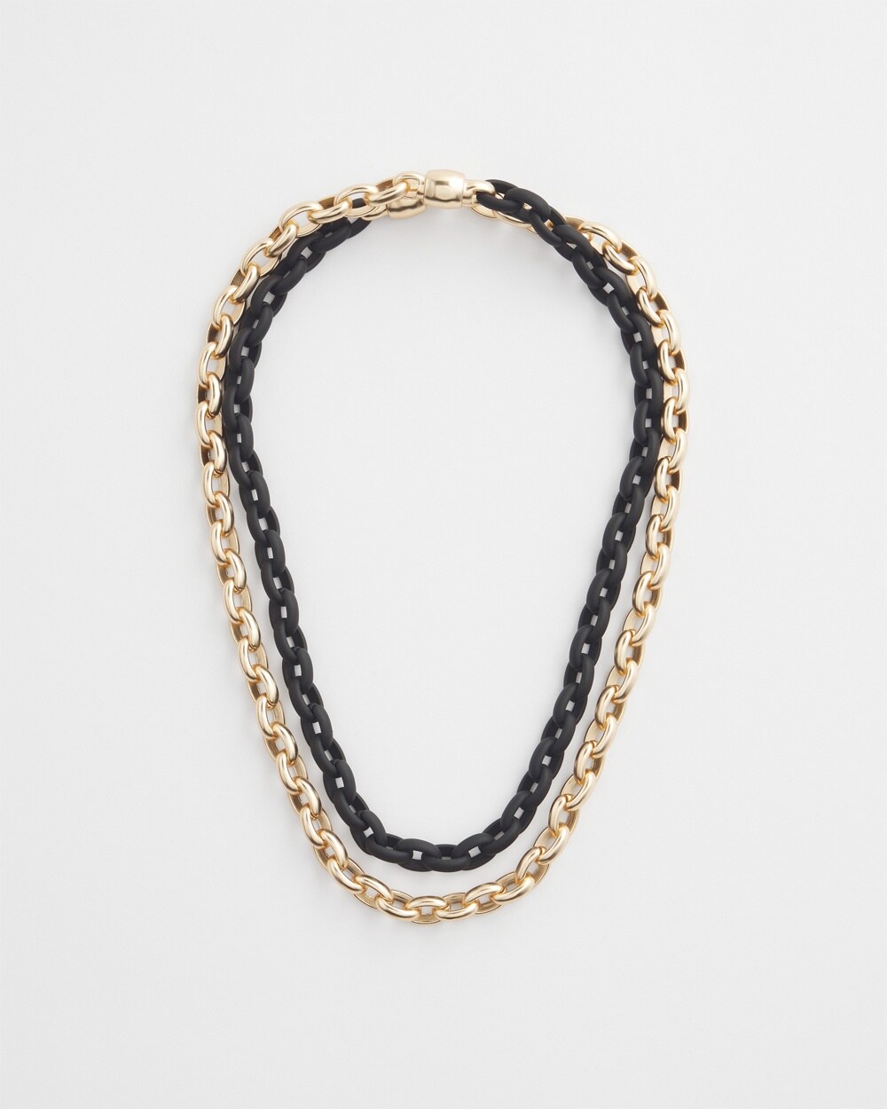 Chico's Magneticmix&#8482; Black Matte Necklace |  In Gold