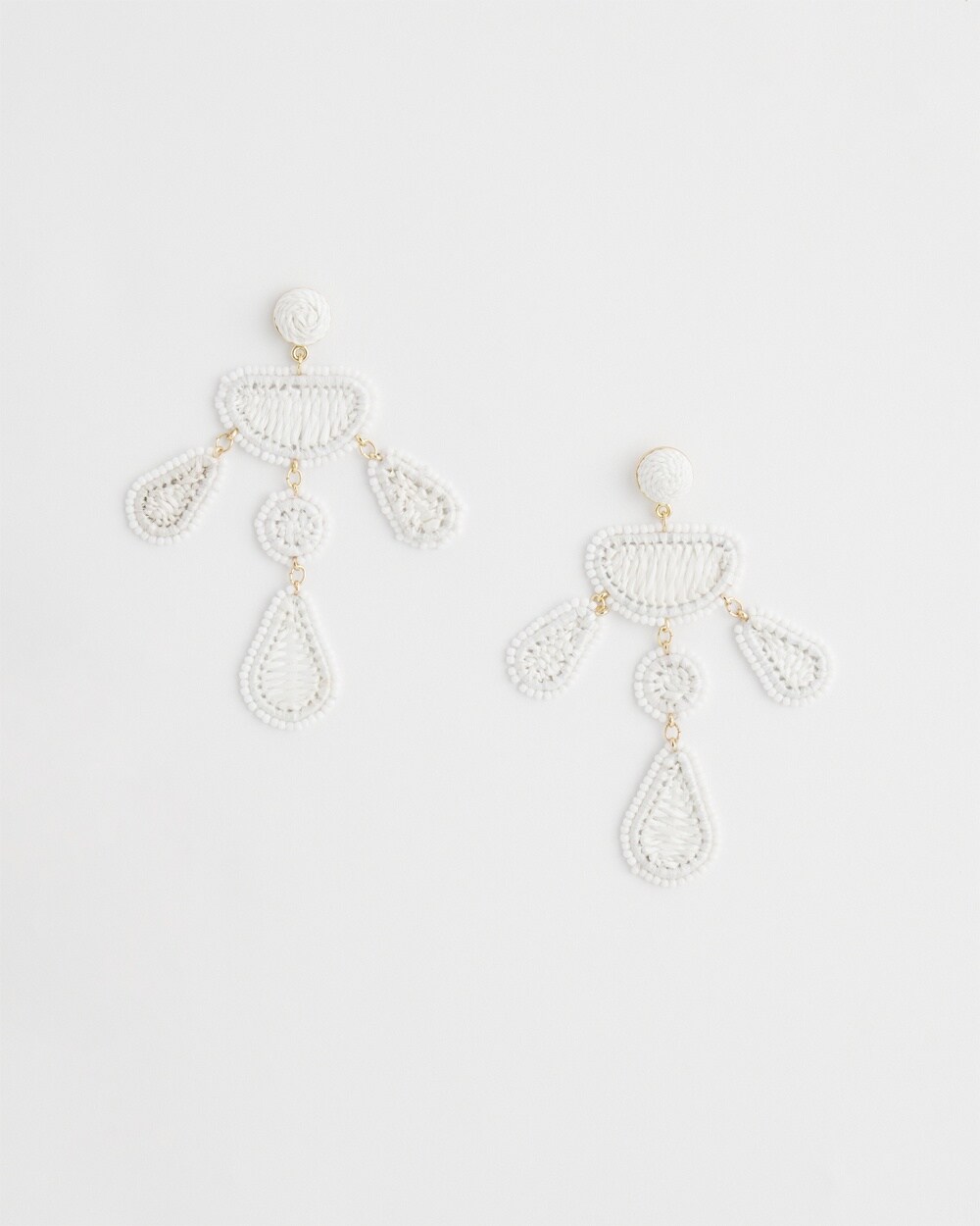 No Droop&#8482; White Crochet Earrings