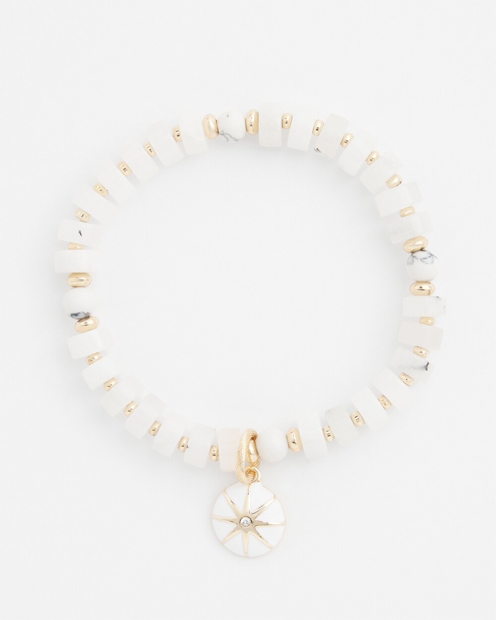Shop Chico's Agate Drop Off Stretch Bracelet |  In White